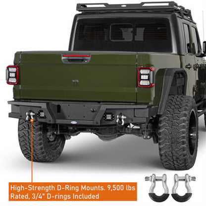 Hooke Road Rear Bumper(20-25 Jeep Gladiator JT) - HE.7003