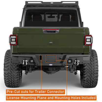 Hooke Road Rear Bumper(20-25 Jeep Gladiator JT) - HE.7003