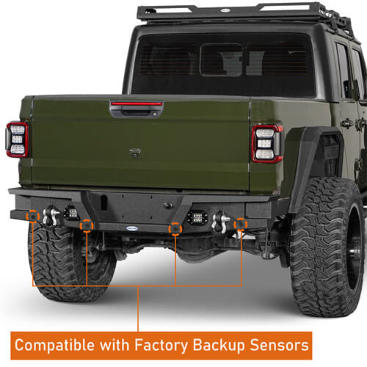 Hooke Road Rear Bumper(20-25 Jeep Gladiator JT) - HE.7003
