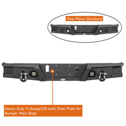 Hooke Road Rear Bumper(20-25 Jeep Gladiator JT) - HE.7003