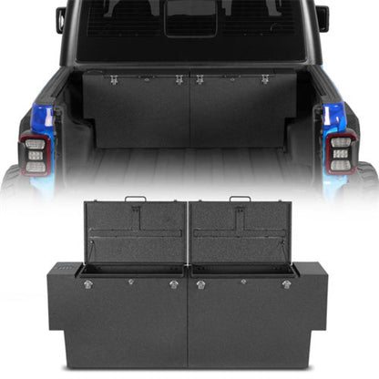 2020-2025 Jeep Gladiator Tool Box Lockable Storage Box Set - Hooke Road - HE.7026-S