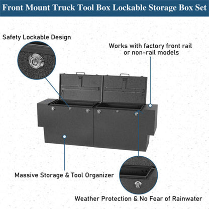 2020-2025 Jeep Gladiator Tool Box Lockable Storage Box Set - Hooke Road - HE.7026-S