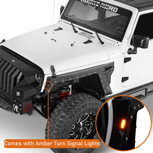 Jeep Wrangler JK Fender Flares 2007-2018 2-Door - Hooke Road - HE.2103+HE.2105