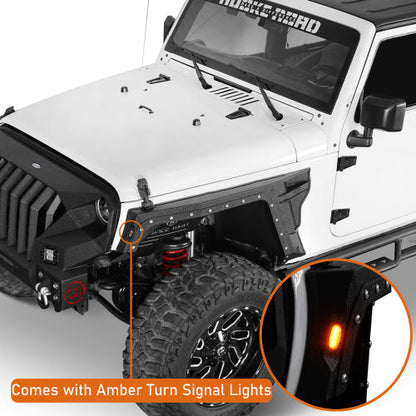 Jeep Wrangler JK Fender Flares 2007-2018 2-Door - Hooke Road - HE.2103+HE.2105