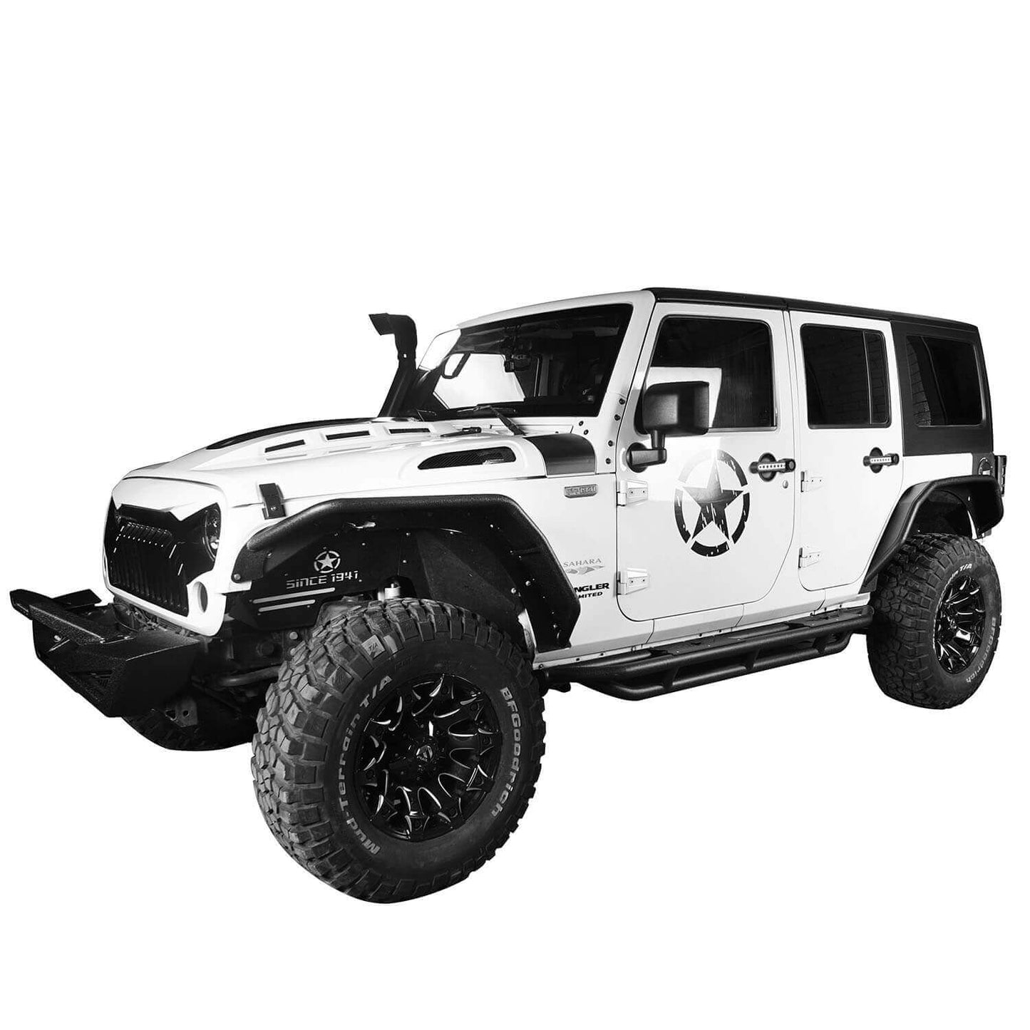 Hooke Road Flux Tubular Fender Flares(07-18 Jeep Wrangler JK) - HE.2022A+HE.2022B