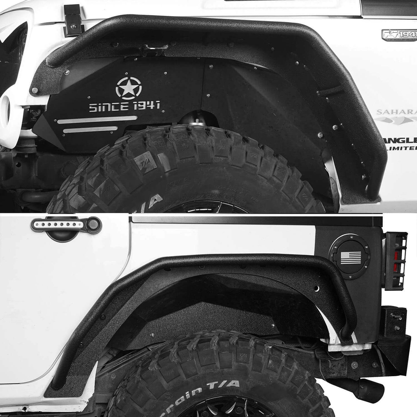 Hooke Road Flux Tubular Fender Flares(07-18 Jeep Wrangler JK) - HE.2022A+HE.2022B