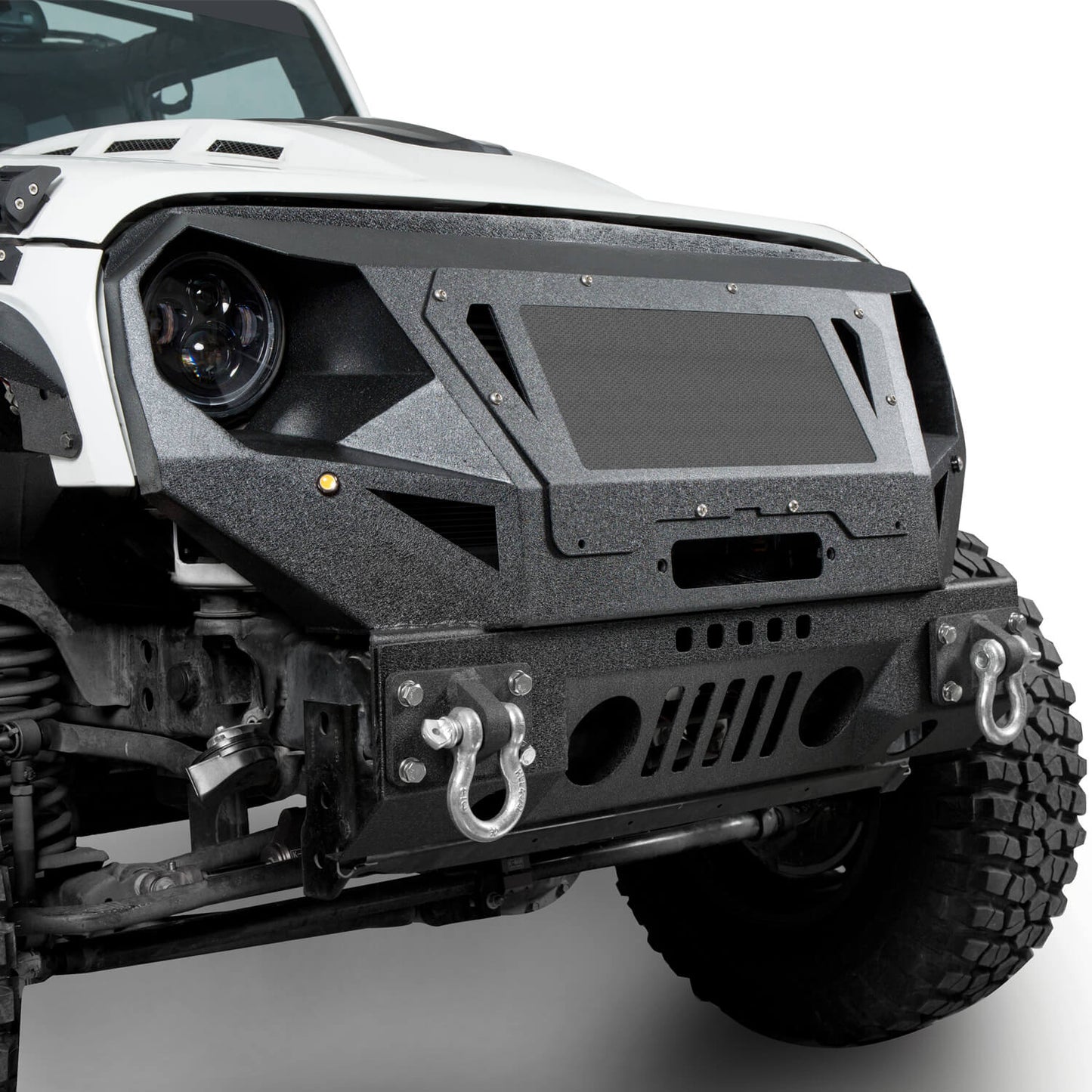 Hooke Road Offroad Aftermarket Front Bumpers For 2007-2018 Jeep Wrangler JK/JKU - HE.2038&Z02