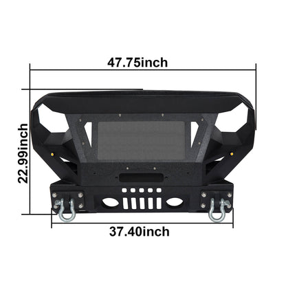 Hooke Road Offroad Aftermarket Front Bumpers For 2007-2018 Jeep Wrangler JK/JKU - HE.2038&Z02