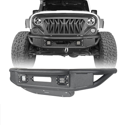 Hooke Road Offroad Aftermarket Front Bumpers For 2007-2018 Jeep Wrangler JK/JKU - HE.2038&Z02