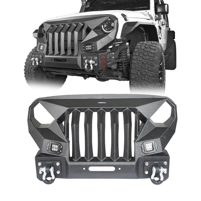 Hooke Road Offroad Aftermarket Front Bumpers For 2007-2018 Jeep Wrangler JK/JKU - HE.2038&Z02