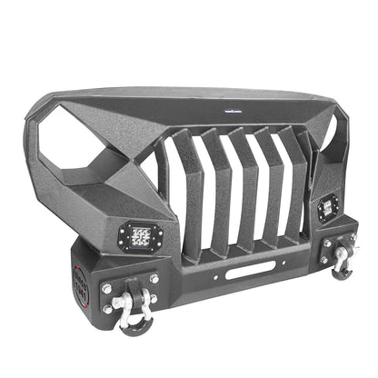 Hooke Road Offroad Aftermarket Front Bumpers For 2007-2018 Jeep Wrangler JK/JKU - HE.2038&Z02