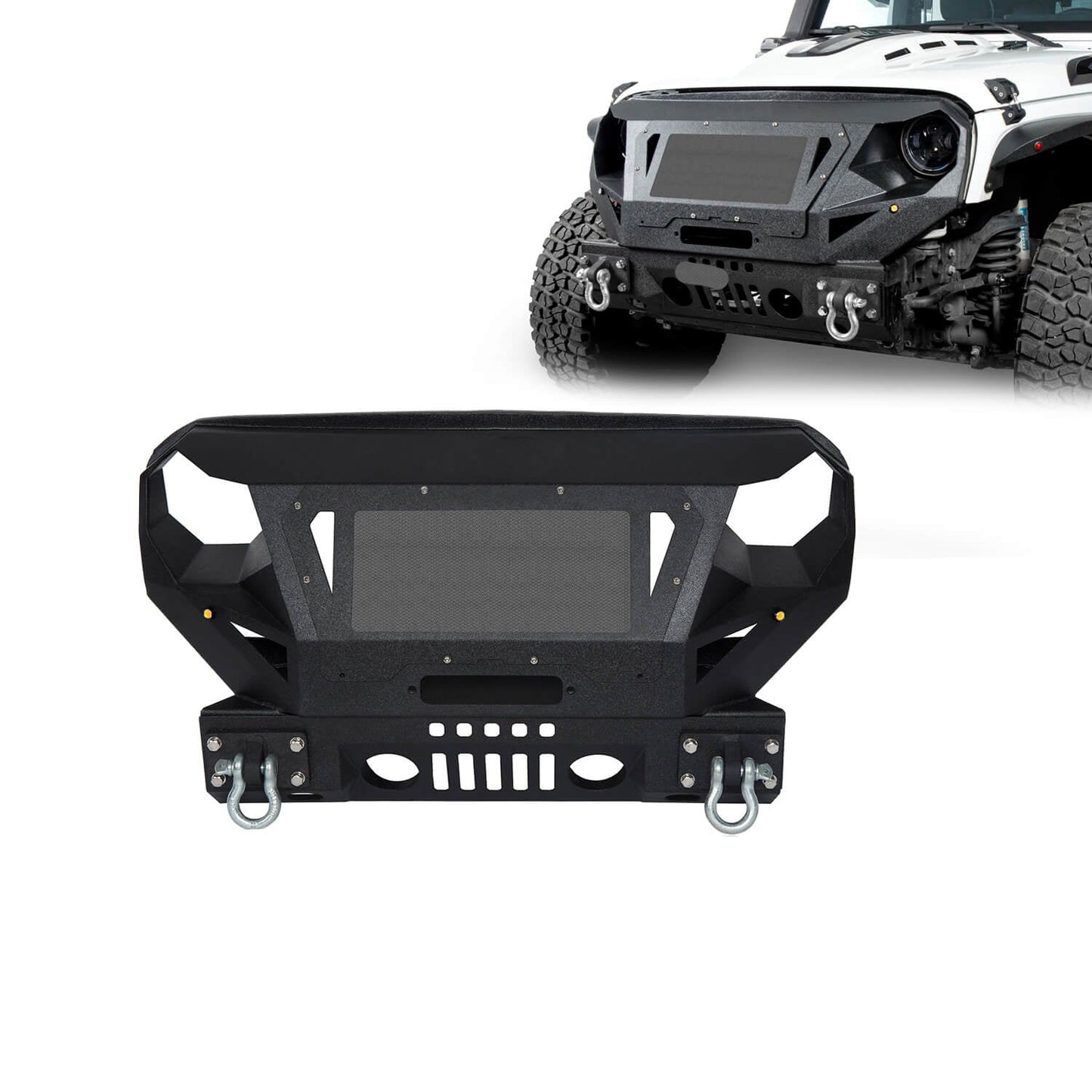 Hooke Road Offroad Aftermarket Front Bumpers For 2007-2018 Jeep Wrangler JK/JKU - HE.2038&Z02