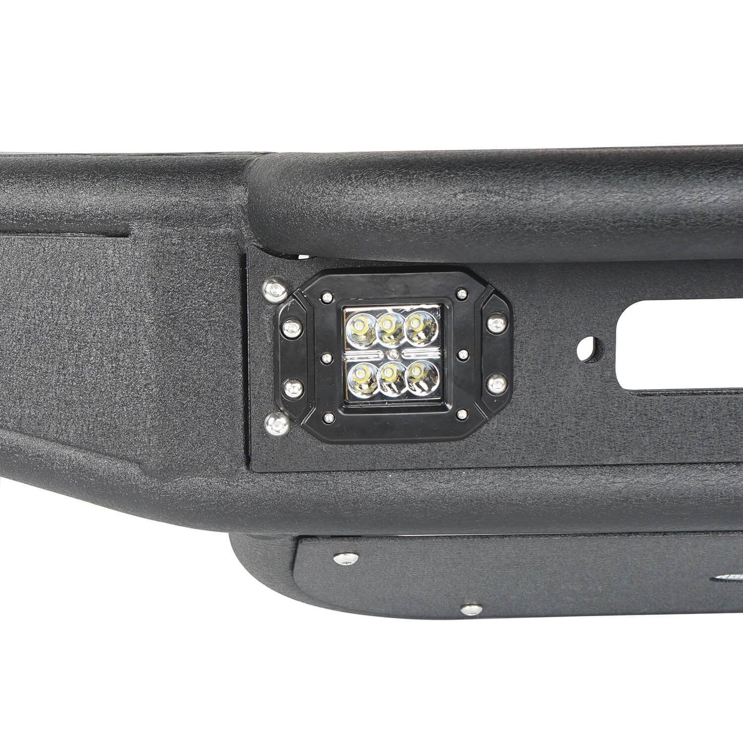 Hooke Road Stubby Tube Front Bumper w/Winch Plate & LED Spotlights(07-18 Jeep Wrangler JK)  - HE.2032