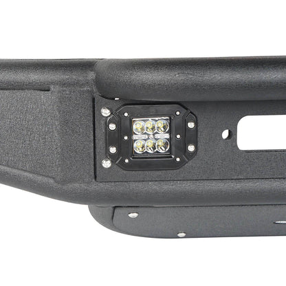 Hooke Road Stubby Tube Front Bumper w/Winch Plate & LED Spotlights(07-18 Jeep Wrangler JK)  - HE.2032