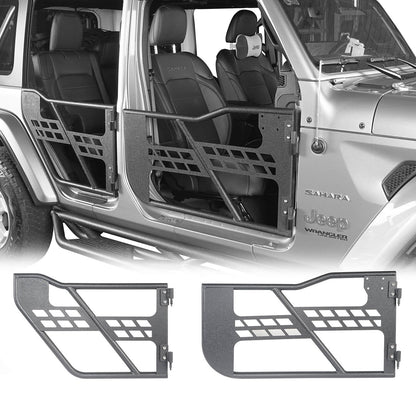 Hooke Road 4 Door Tubular Door & Running Boards(18-25 Jeep Wrangler JL) - HE.3006-1+HE.3009
