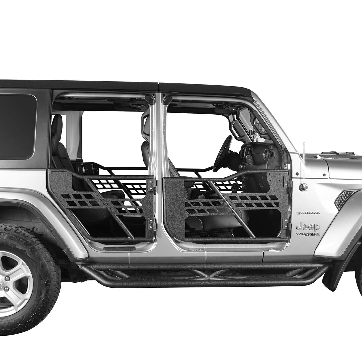 Hooke Road 4 Door Tubular Door & Running Boards(18-25 Jeep Wrangler JL) - HE.3006-1+HE.3009
