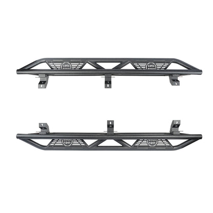 Hooke Road Tube Side Steps Running Boards w/"SINCE 1941" Logo(18-25 Jeep Wrangler JL 4 Door) - HE.3006-1