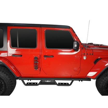 Hooke Road 4-Door Tubular Doors & Side Steps(18-25 Jeep Wrangler JL) - HE.3005-1+HE.3009