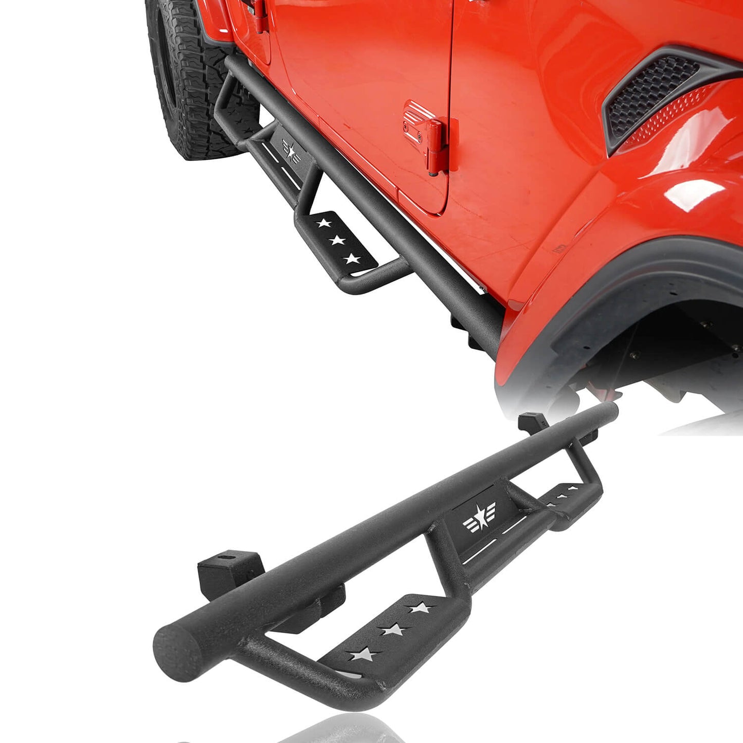 Hooke Road 4-Door Tubular Doors & Side Steps(18-25 Jeep Wrangler JL) - HE.3005-1+HE.3009