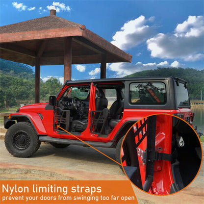 Hooke Road Jeep JL & JT 4 Doors Tubular Half Door Guards(18-25 Jeep Wrangler JL & Gladiator JT)  - HE.3009