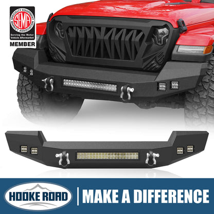 Hooke Road Climber Full Width Front Bumper(18-25 Wrangler JL , 4XE & 20-25 Gladiator JT)  - HE.3011-S