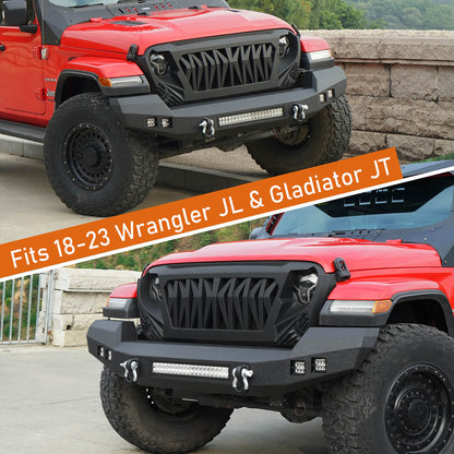 Hooke Road Climber Full Width Front Bumper(18-25 Wrangler JL , 4XE & 20-25 Gladiator JT)  - HE.3011-S