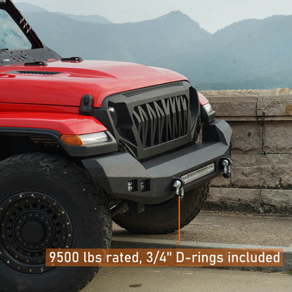 Hooke Road Climber Full Width Front Bumper(18-25 Wrangler JL , 4XE & 20-25 Gladiator JT)  - HE.3011-S