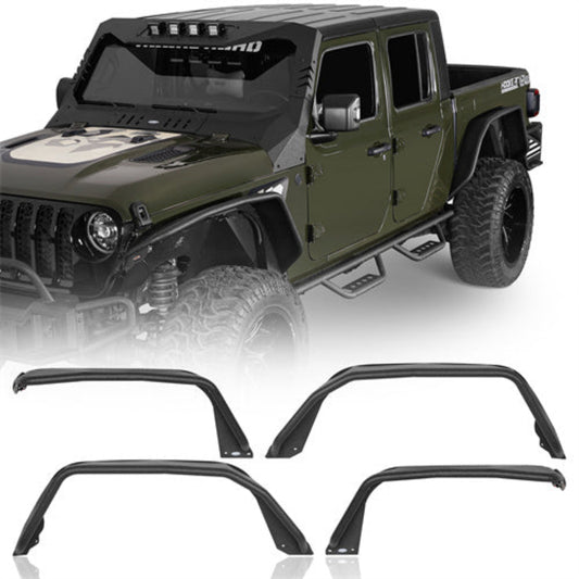 Hooke Road Flux Tube Fender Flares (20-25 Jeep Gladiator JT) - HE.7021A+HE.7021B