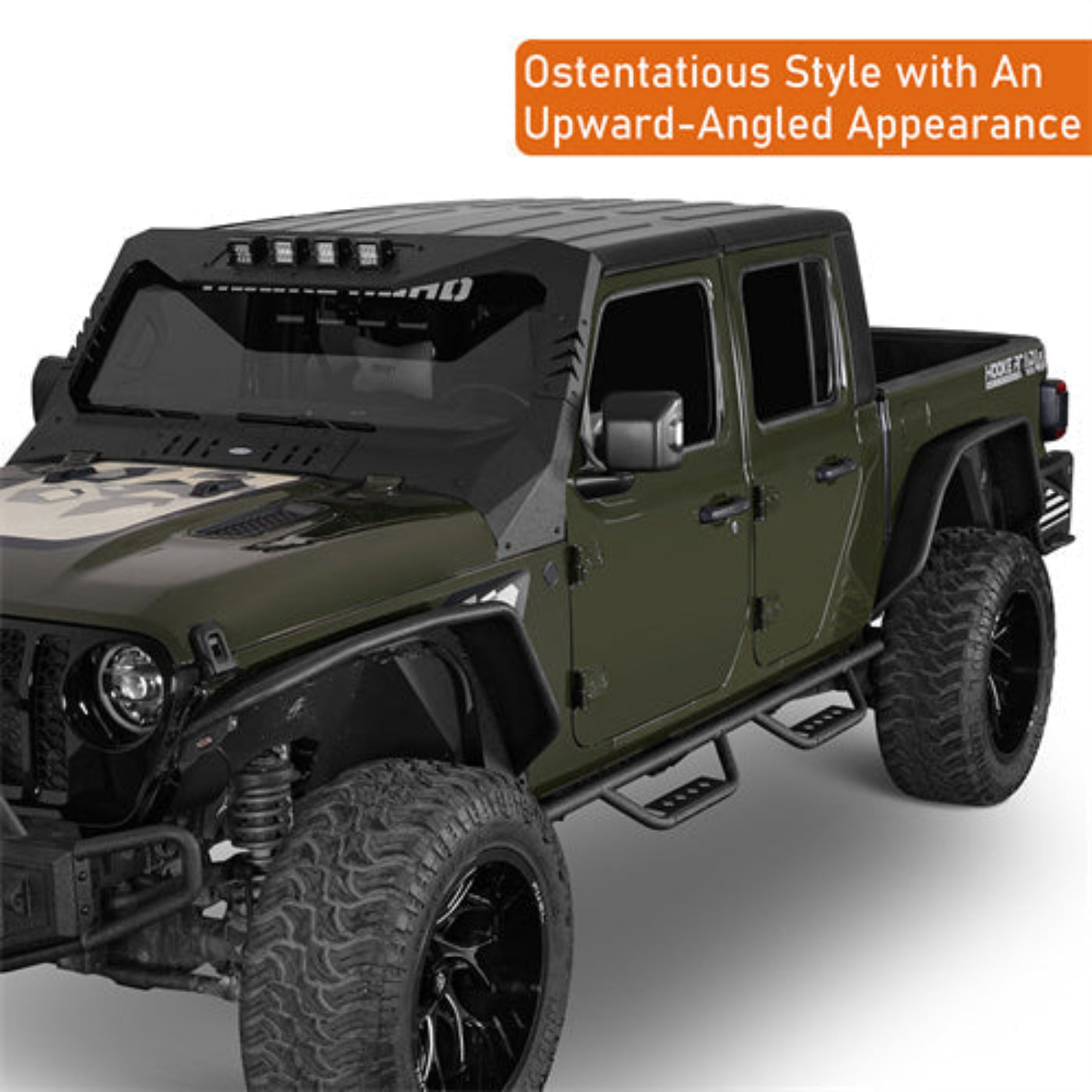 Hooke Road Flux Tube Fender Flares (20-25 Jeep Gladiator JT) - HE.7021A+HE.7021B