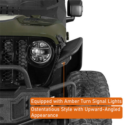 Hooke Road Flux Tube Fender Flares (20-25 Jeep Gladiator JT) - HE.7021A+HE.7021B