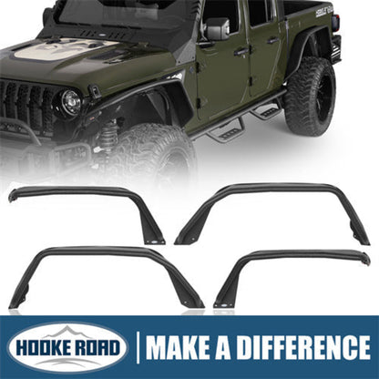 Hooke Road Flux Tube Fender Flares (20-25 Jeep Gladiator JT) - HE.7021A+HE.7021B