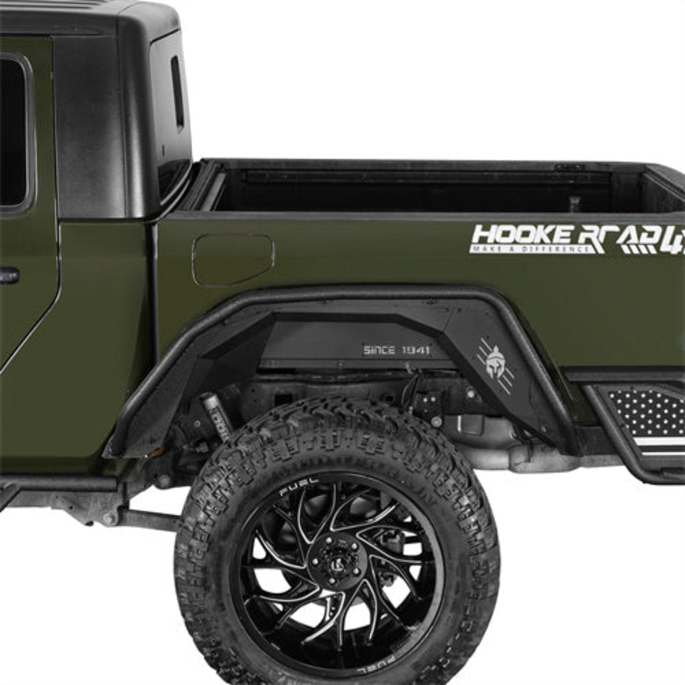 Hooke Road Flux Tube Fender Flares (20-25 Jeep Gladiator JT) - HE.7021A+HE.7021B