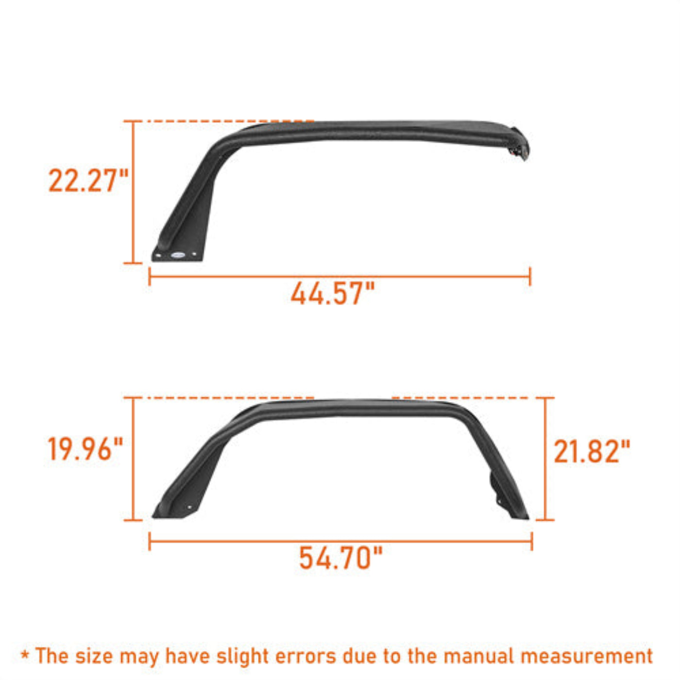Hooke Road Flux Tube Fender Flares (20-25 Jeep Gladiator JT) - HE.7021A+HE.7021B