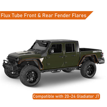 Hooke Road Flux Tube Fender Flares (20-25 Jeep Gladiator JT) - HE.7021A+HE.7021B