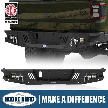 20-25 Jeep Gladiator JT Rear Bumper Aftermarket Replacement - Hooke Road - HE.7010-S