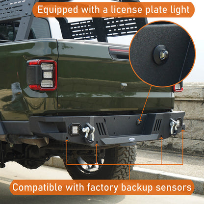 20-25 Jeep Gladiator JT Rear Bumper Aftermarket Replacement - Hooke Road - HE.7010-S