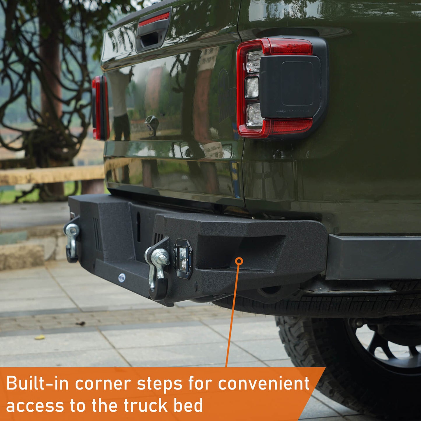 20-25 Jeep Gladiator JT Rear Bumper Aftermarket Replacement - Hooke Road - HE.7010-S