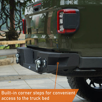 20-25 Jeep Gladiator JT Rear Bumper Aftermarket Replacement - Hooke Road - HE.7010-S