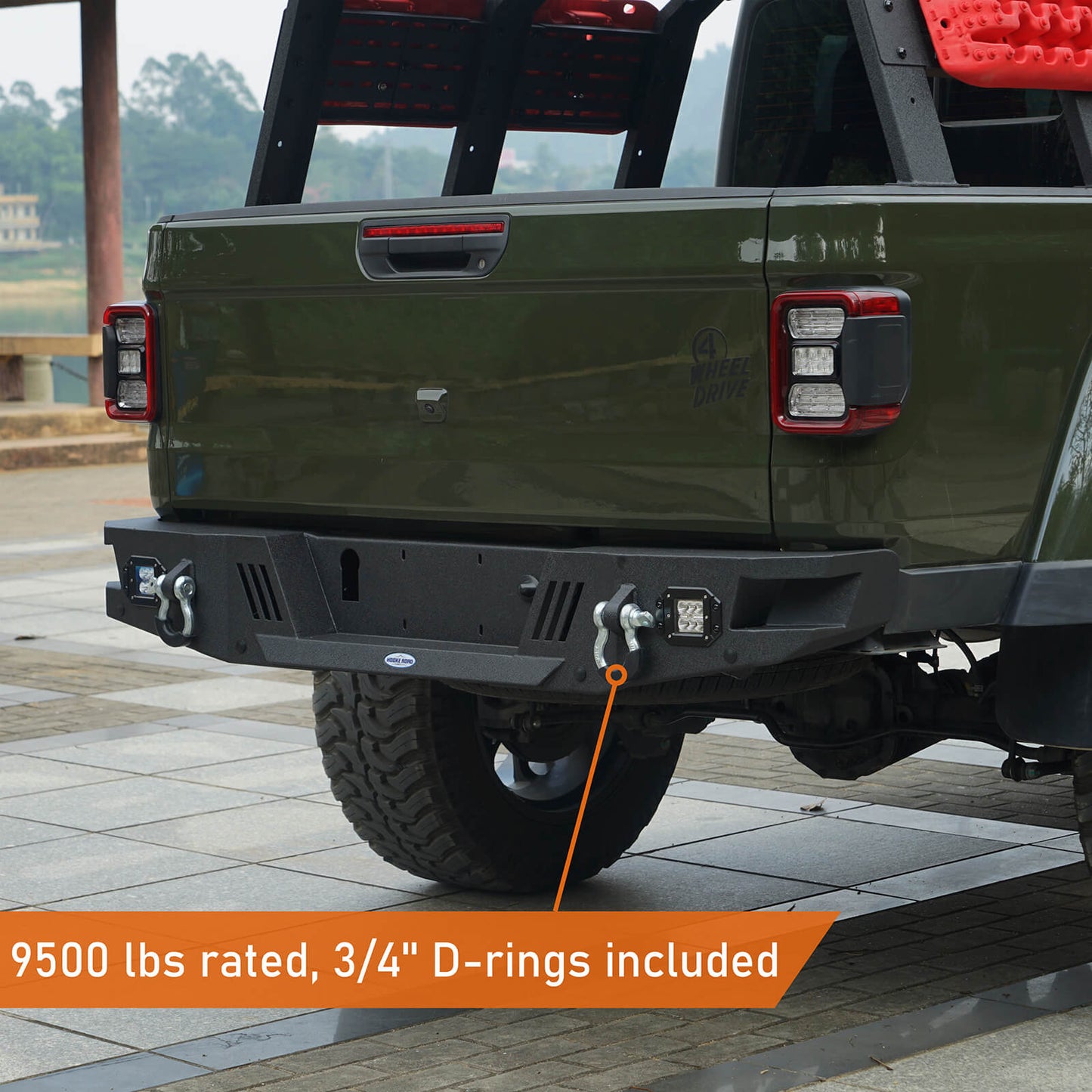 20-25 Jeep Gladiator JT Rear Bumper Aftermarket Replacement - Hooke Road - HE.7010-S