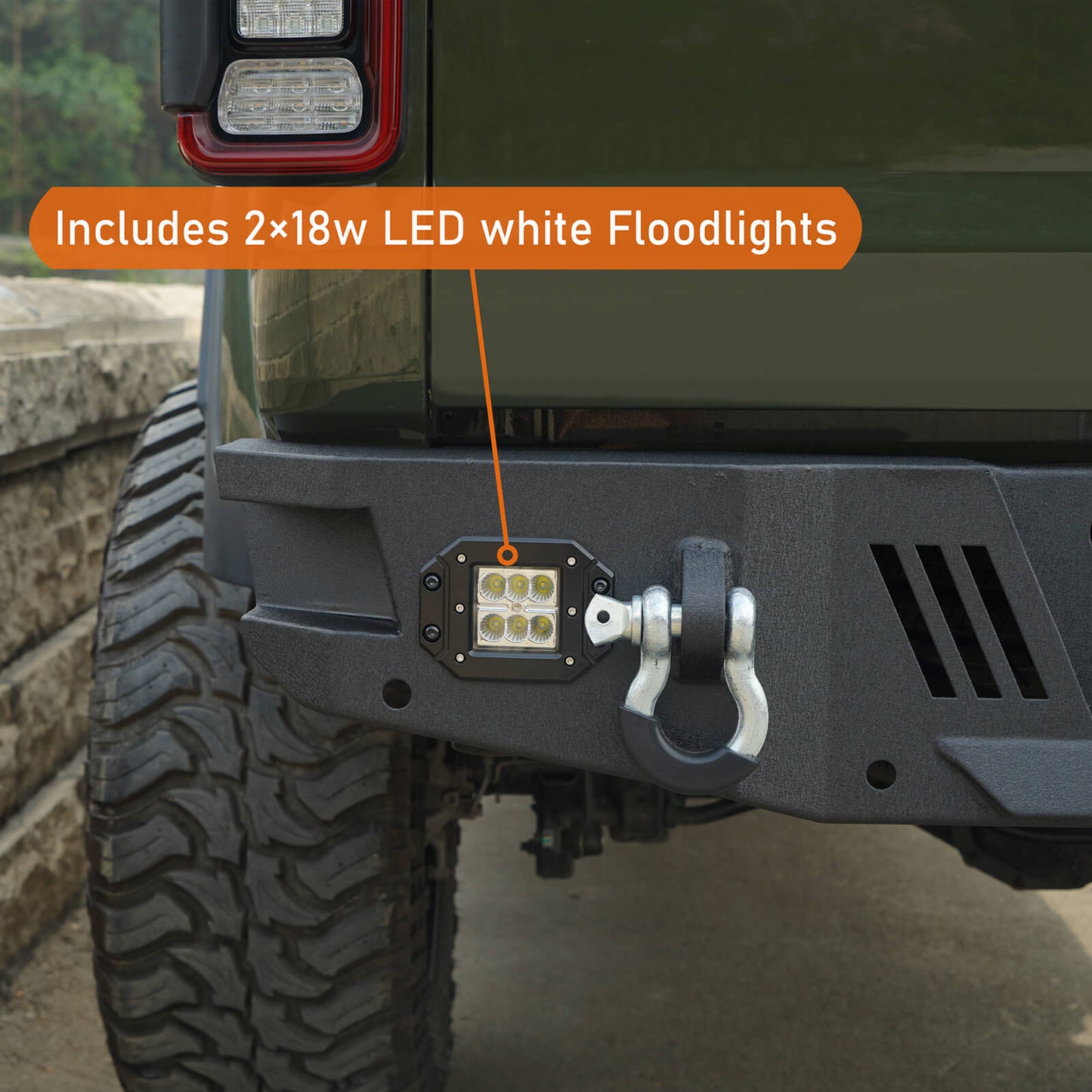 20-25 Jeep Gladiator JT Rear Bumper Aftermarket Replacement - Hooke Road - HE.7010-S