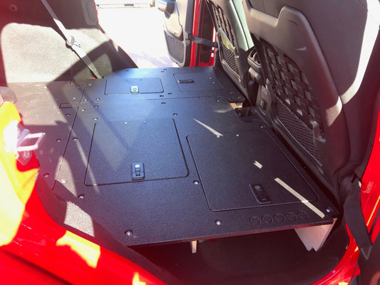 GOOSE GEAR Jeep Wrangler 2018-Present JLU 4 Door - Second Row Seat Delete Plate System - 1035-GGR-SH