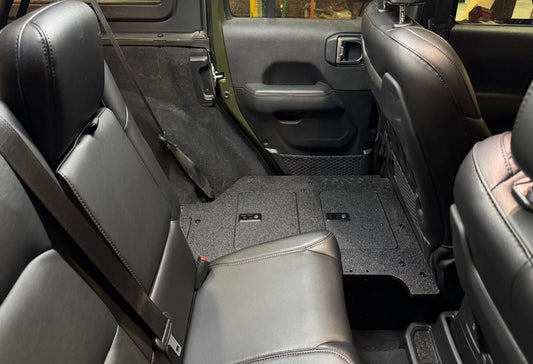 GOOSE GEAR Jeep Wrangler 2018-Present JLU 4 Door - Second Row Seat Delete Plate System - V2 - 1484-GGR-SH