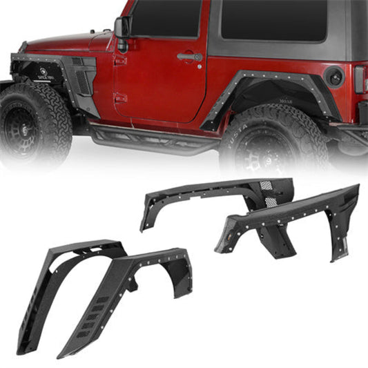Jeep Wrangler JK Fender Flares 2007-2018 2-Door - Hooke Road - HE.2103+HE.2105
