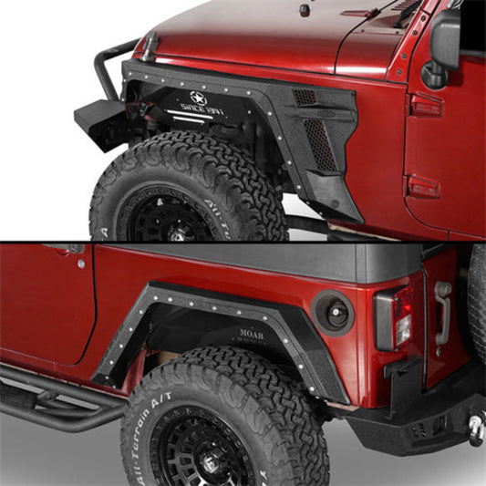 Jeep Wrangler JK Fender Flares 2007-2018 2-Door - Hooke Road - HE.2103+HE.2105