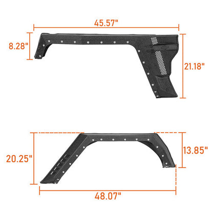 Jeep Wrangler JK Fender Flares 2007-2018 2-Door - Hooke Road - HE.2103+HE.2105