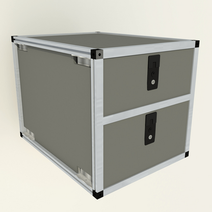GOOSE GEAR Jeep Wrangler JK/JKU 2007-2018 - Double Drawer Module - 22 3/16" Wide x 25" Depth - 4971-GGR-SH