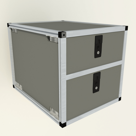 GOOSE GEAR Jeep Wrangler JK/JKU 2007-2018 - Double Drawer Module - 22 3/16" Wide x 25" Depth - 4971-GGR-SH