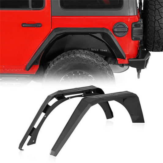 2018-2025 Jeep Wrangler JL Aluminum Rear Fender Flares - Hooke Road - HE.3077-S