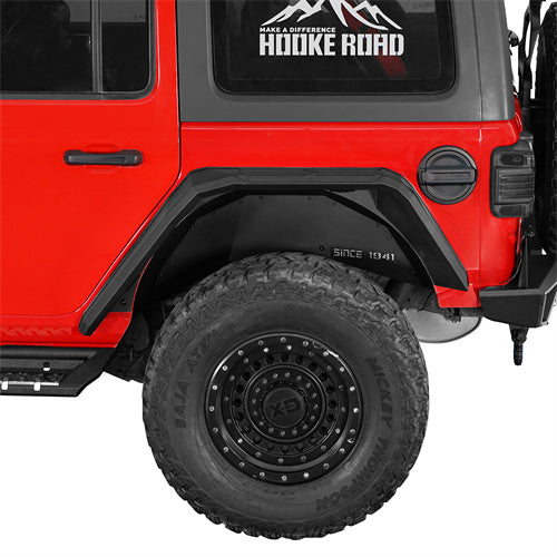2018-2025 Jeep Wrangler JL Aluminum Rear Fender Flares - Hooke Road - HE.3077-S