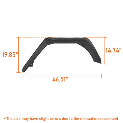 2018-2025 Jeep Wrangler JL Aluminum Rear Fender Flares - Hooke Road - HE.3077-S